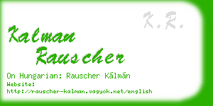 kalman rauscher business card